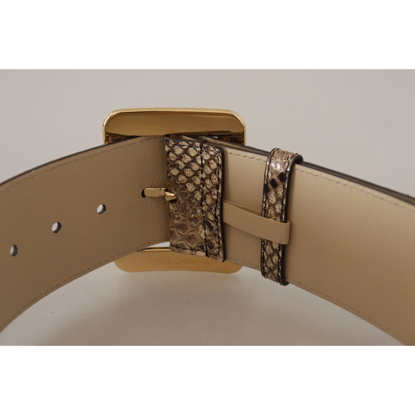Dolce & Gabbana Elegant Leather Belt with Engraved Buckle Dolce & Gabbana Rosy Brown