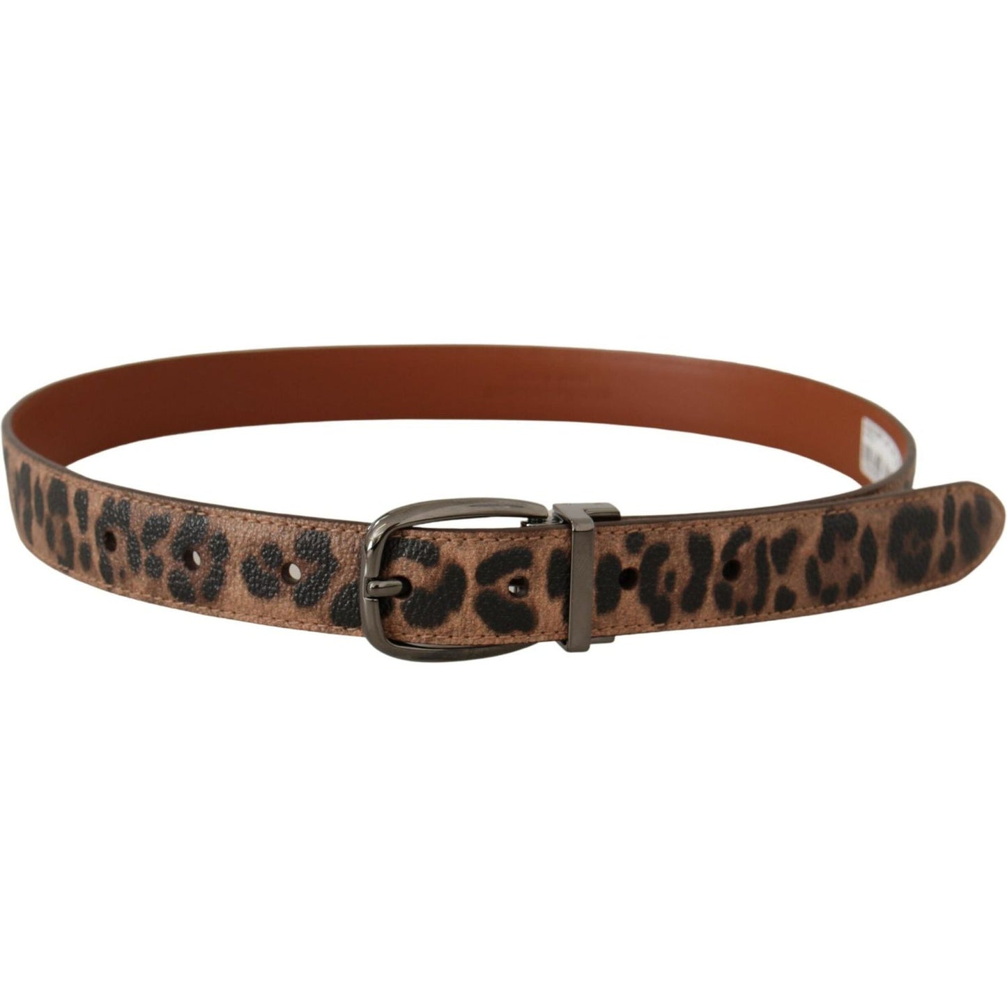 Dolce & Gabbana Elegant Engraved Leather Belt - Timeless Style Dolce & Gabbana Dark Olive Green