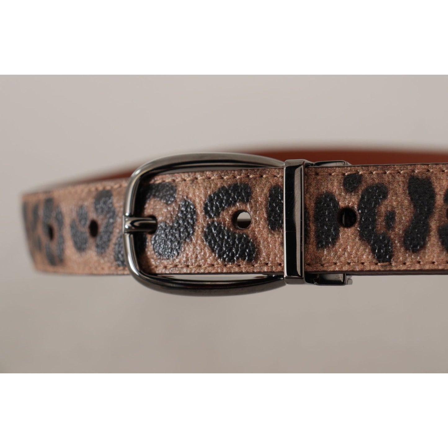 Dolce & Gabbana Elegant Engraved Leather Belt - Timeless Style Dolce & Gabbana Dark Gray