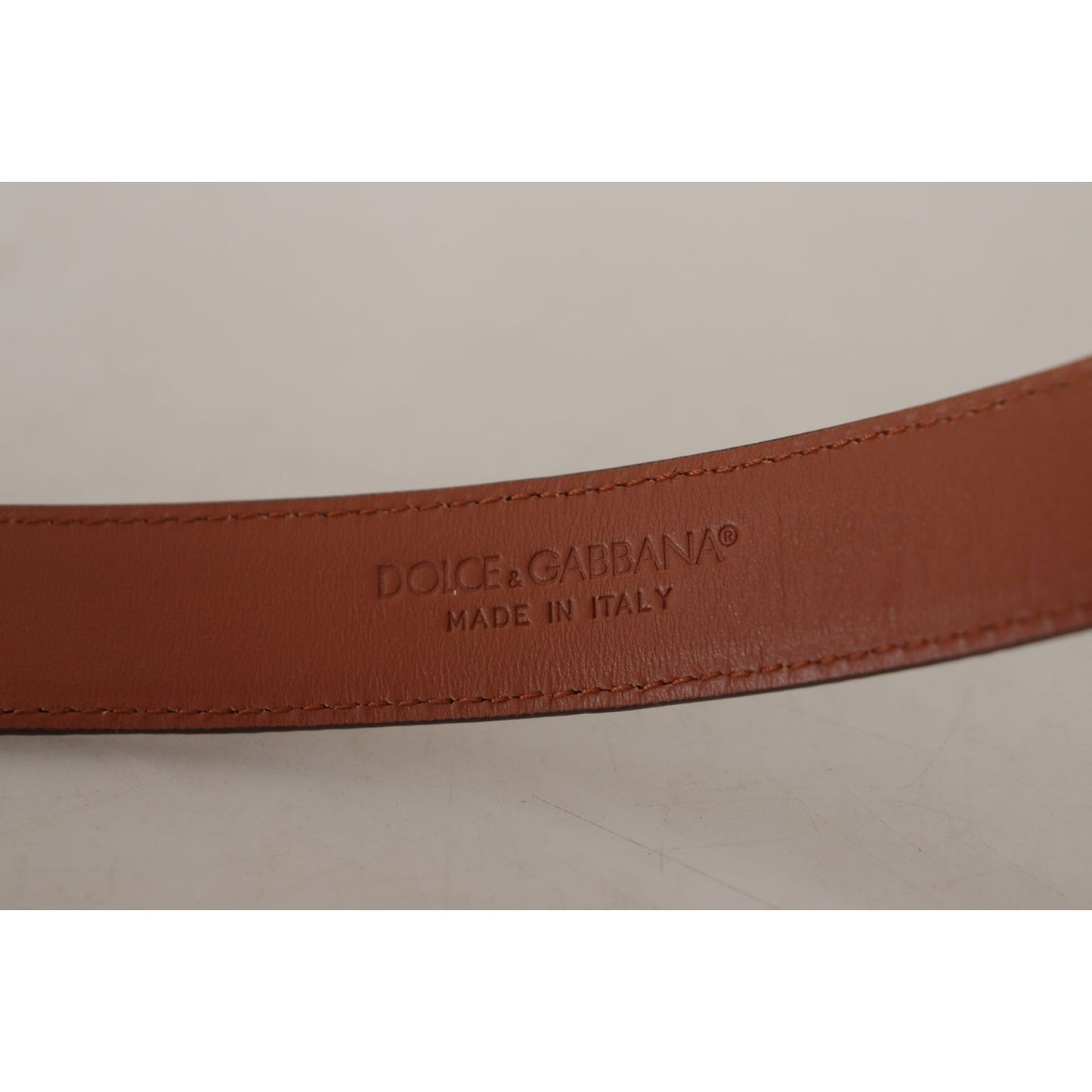 Dolce & Gabbana Elegant Engraved Leather Belt - Timeless Style Dolce & Gabbana Dark Gray