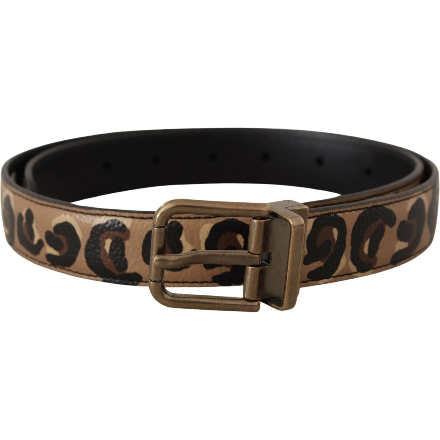 Dolce & Gabbana Chic Engraved Logo Leather Belt Dolce & Gabbana Black