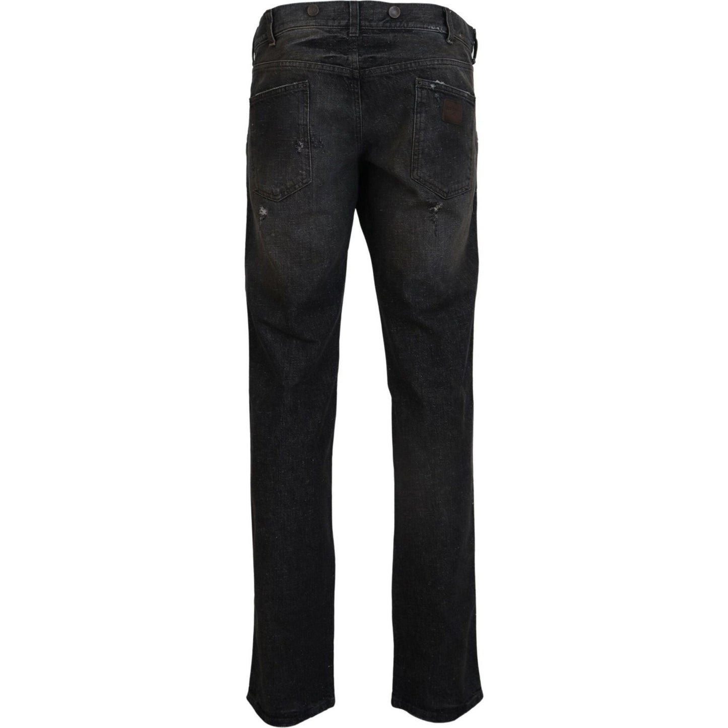 Dolce & Gabbana Exquisite Gray Denim Pants for the Modern Gentleman Dolce & Gabbana Black