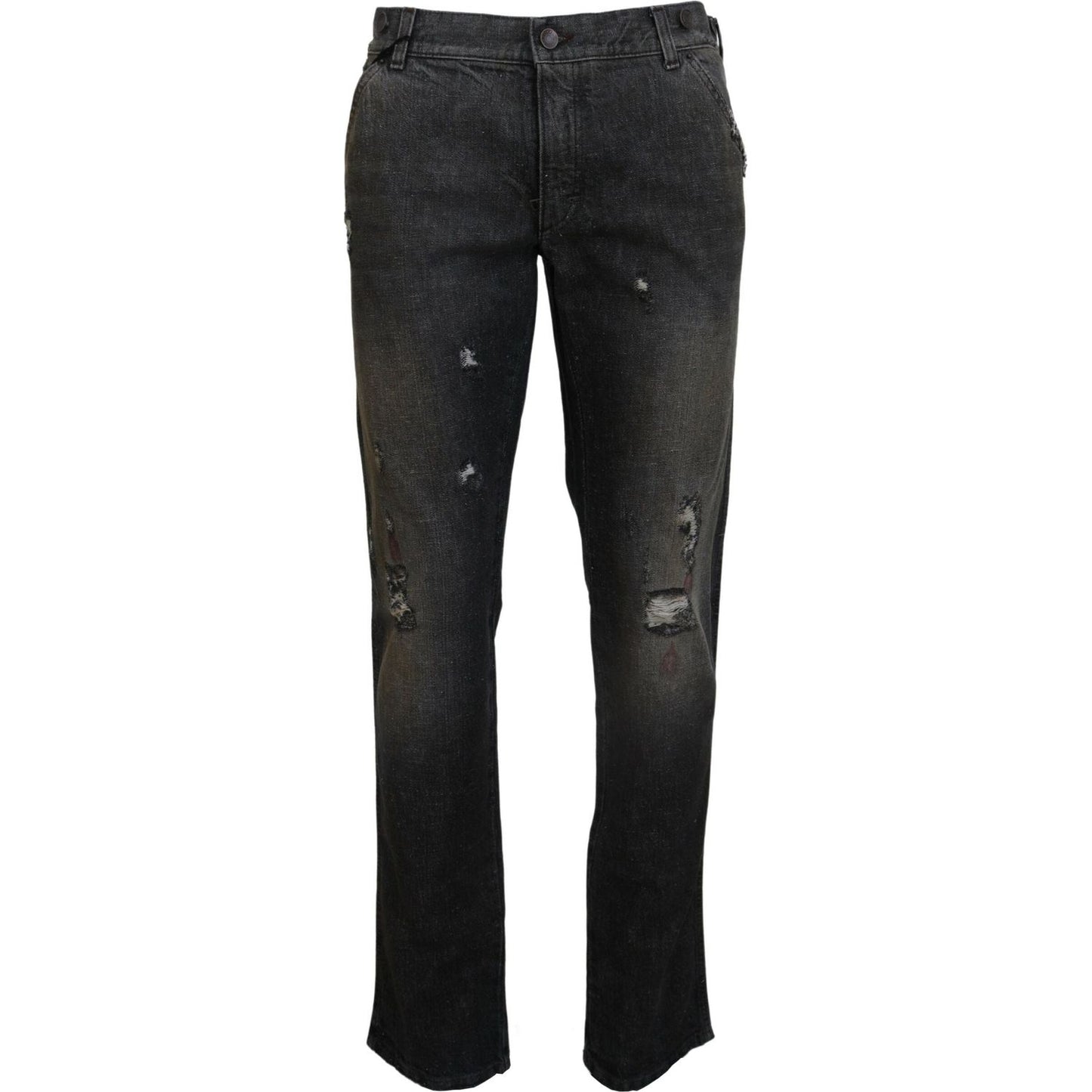 Dolce & Gabbana Exquisite Gray Denim Pants for the Modern Gentleman Dolce & Gabbana Dark Slate Gray