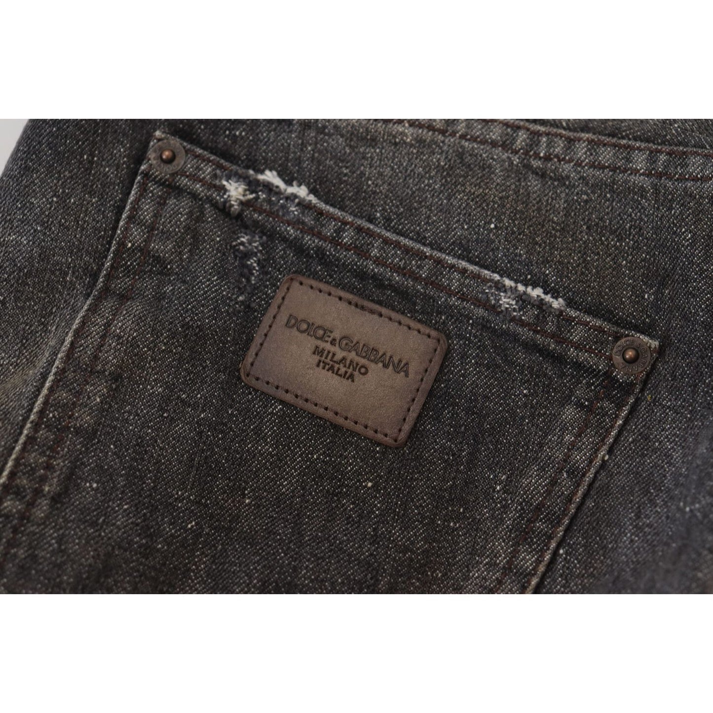 Dolce & Gabbana Exquisite Gray Denim Pants for the Modern Gentleman Dolce & Gabbana Dark Slate Gray