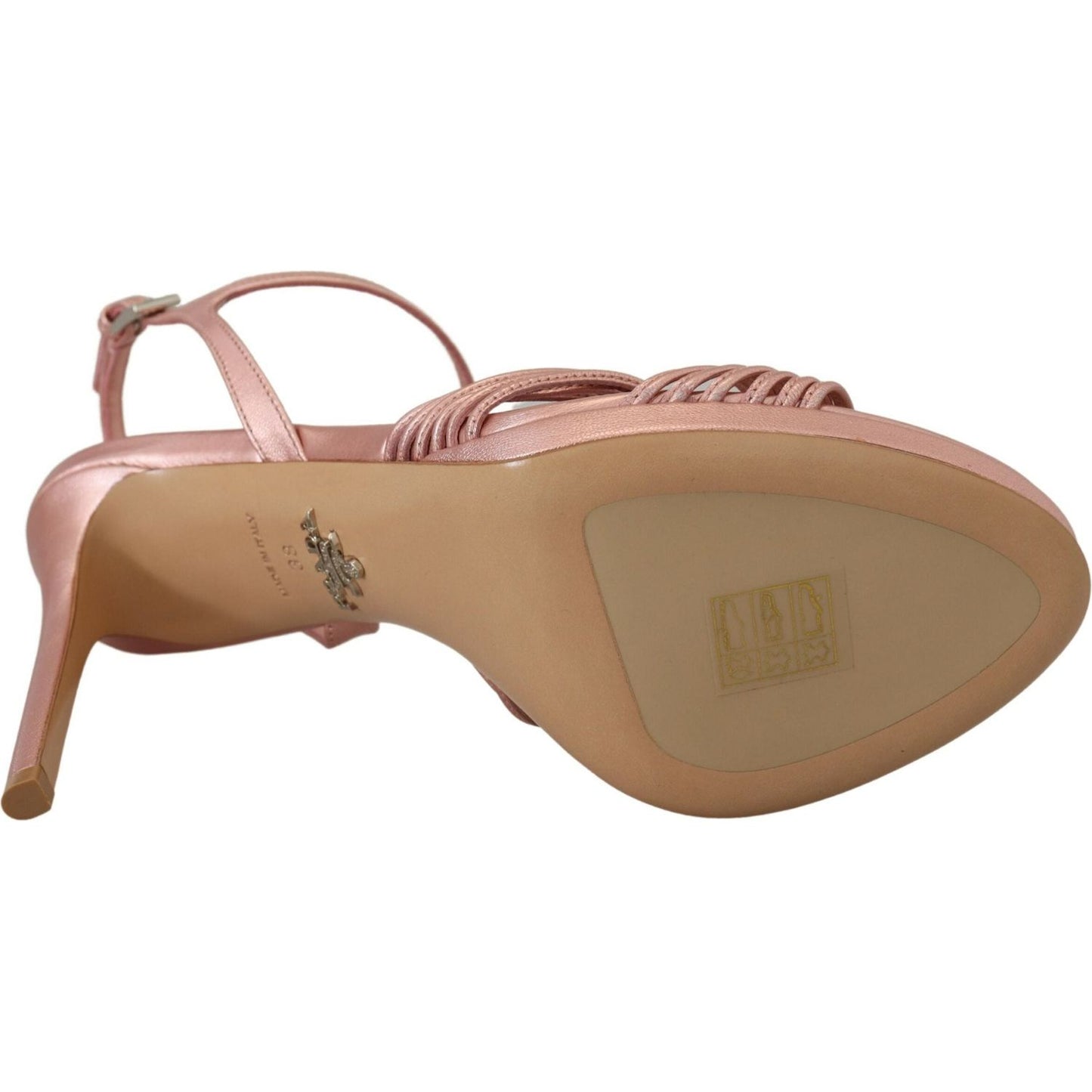 Prada Elegant Pink Stiletto Heel Sandals Prada Rosy Brown