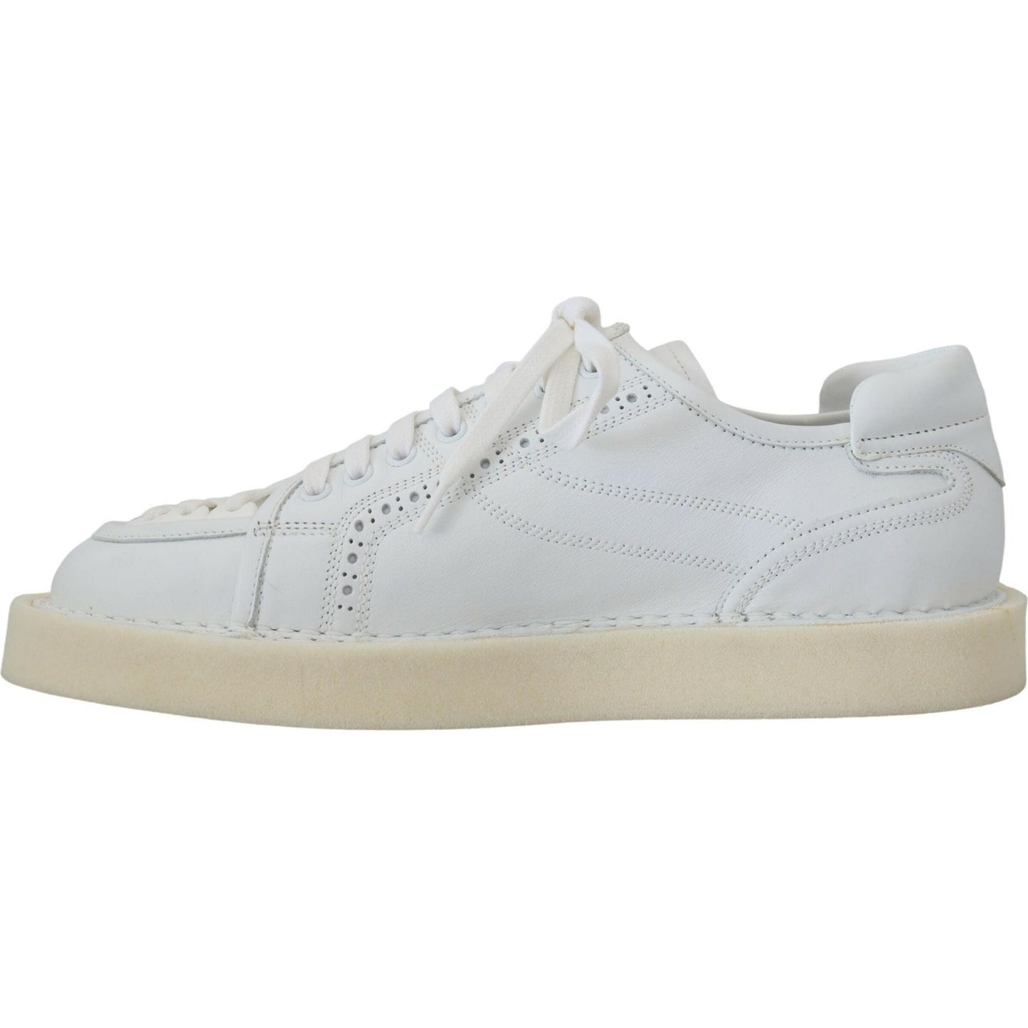 Dolce & Gabbana Elegant White Low Top Oxford Sneakers Dolce & Gabbana Gray