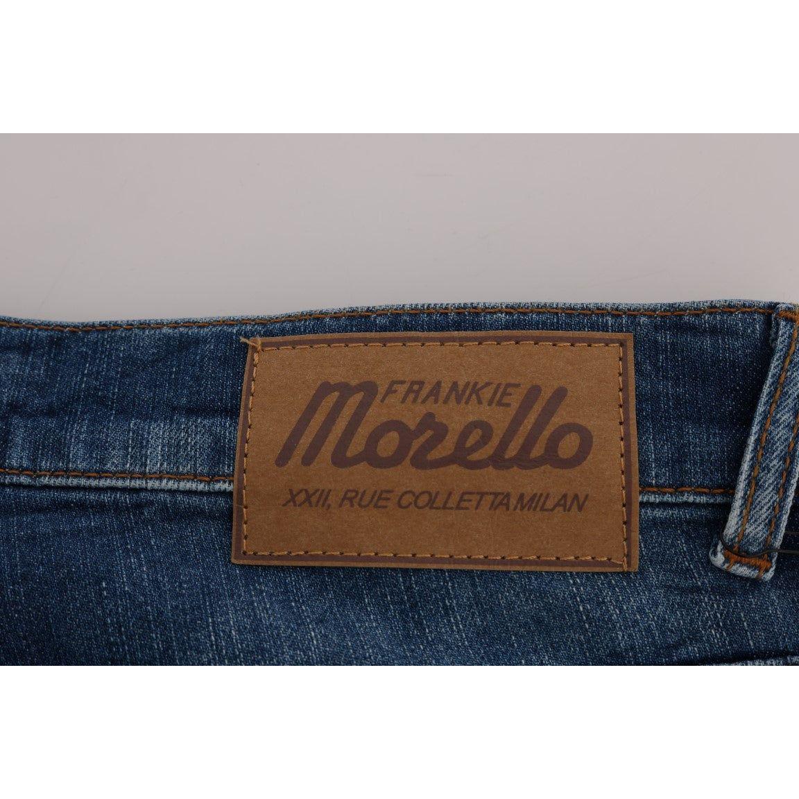 Frankie Morello Chic Slim Fit Blue Wash Jeans Frankie Morello Gray