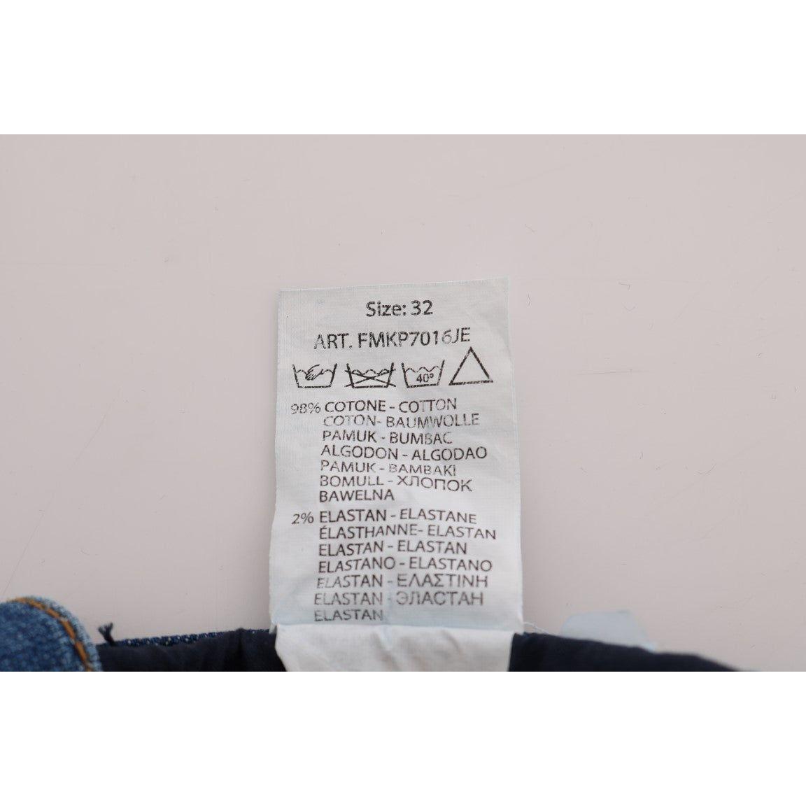 Frankie Morello Chic Slim Fit Blue Wash Jeans Frankie Morello Gray