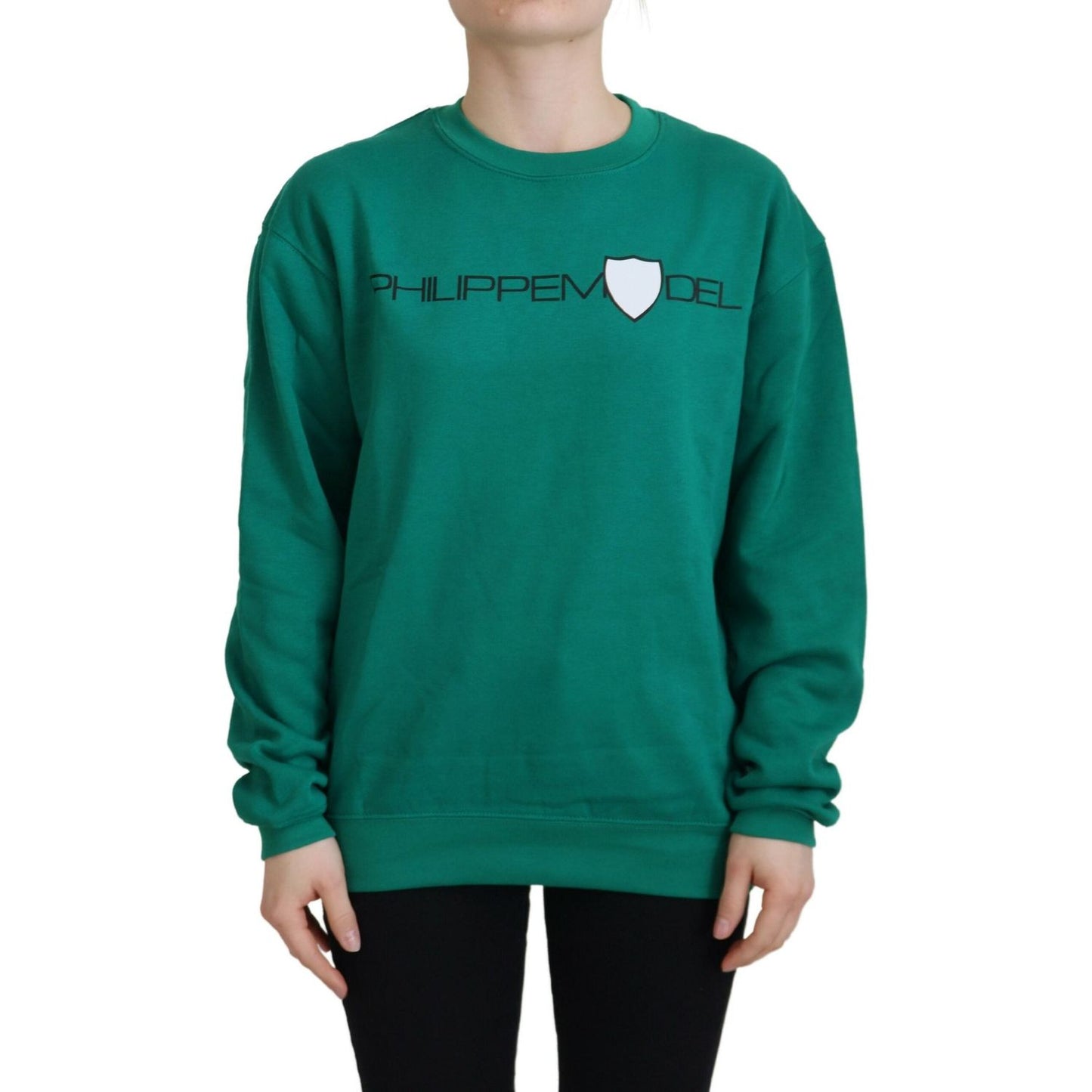 Philippe Model Chic Green Printed Long Sleeve Sweater Philippe Model Dark Slate Gray