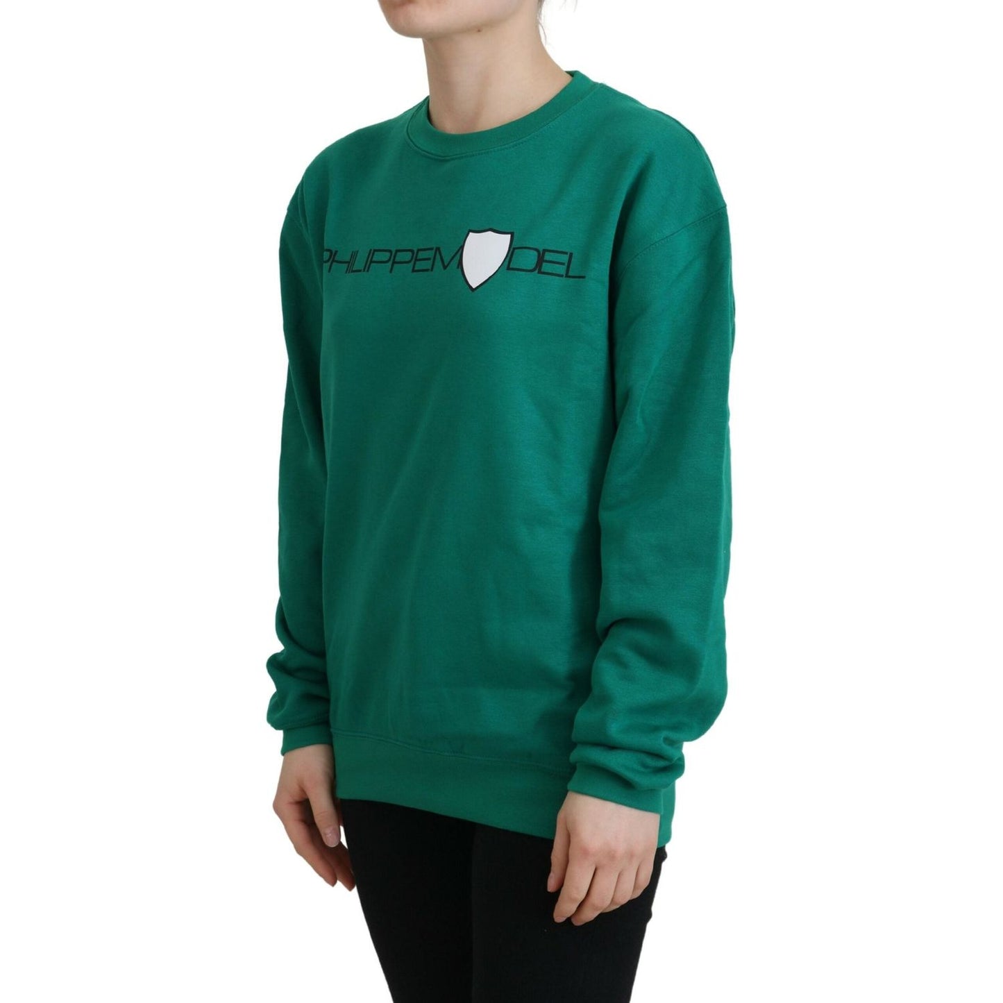 Philippe Model Chic Green Printed Long Sleeve Sweater Philippe Model Dark Slate Gray