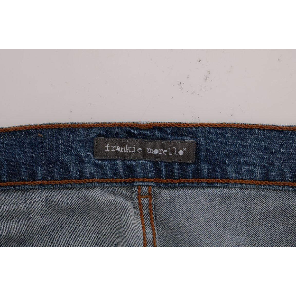 Frankie Morello Svelte Italian Denim - Slim Fit Blue Jeans Frankie Morello Gray