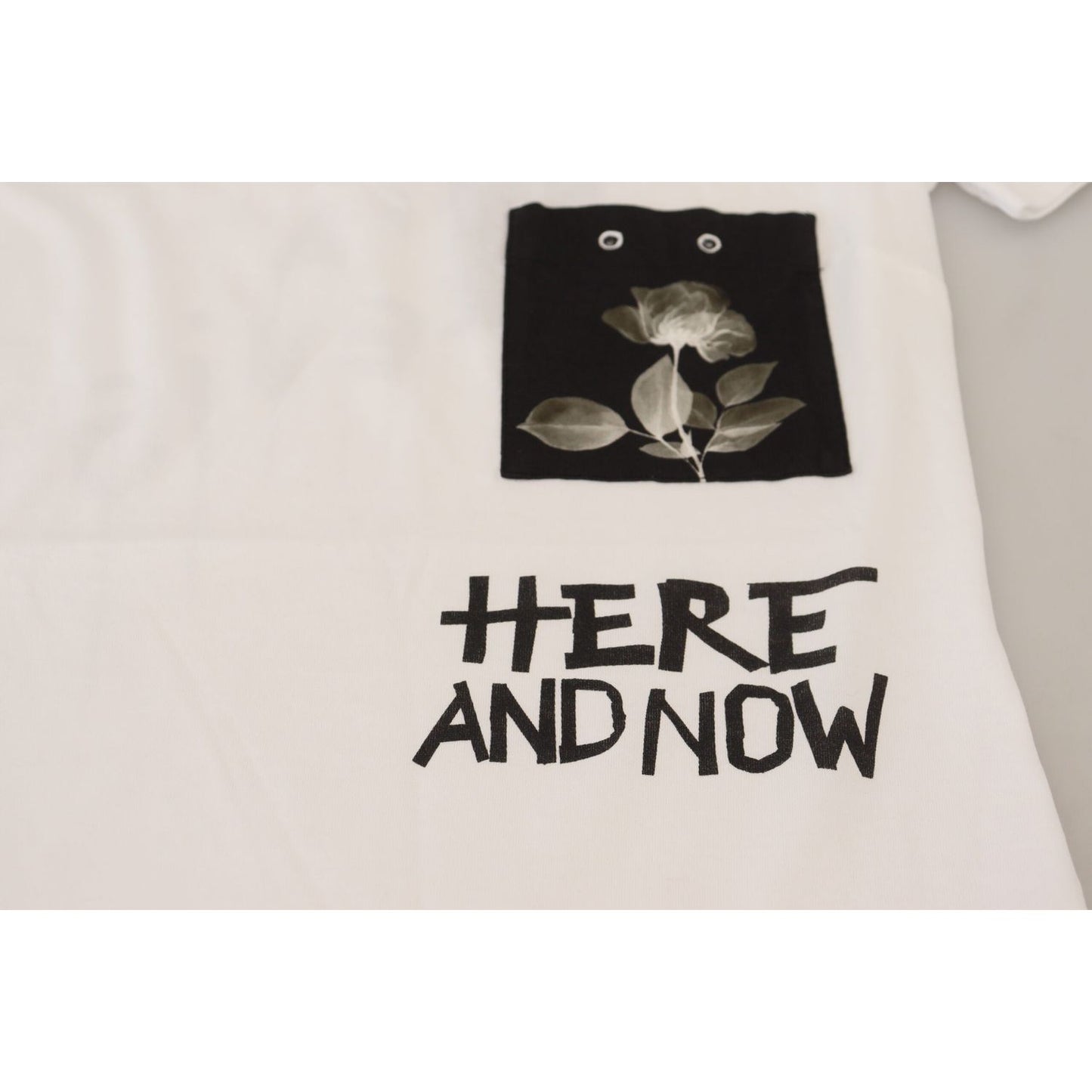 Dolce & Gabbana Chic Monochrome 'Here and Now' Cotton Tee Dolce & Gabbana Light Gray