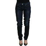 Acht Blue Cotton Skinny Low Waist Women Casual Denim Jeans