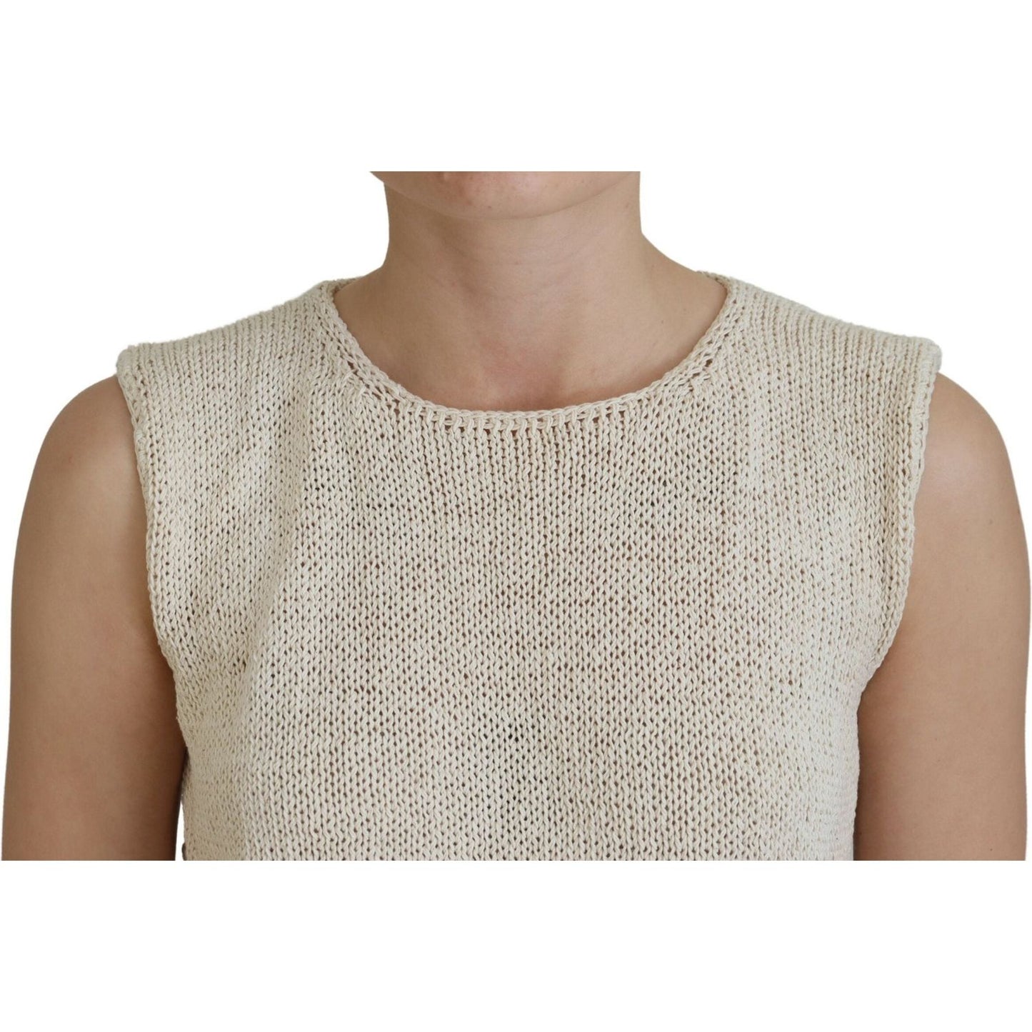 PINK MEMORIES Chic Beige Sleeveless Tank Top PINK MEMORIES Dark Gray