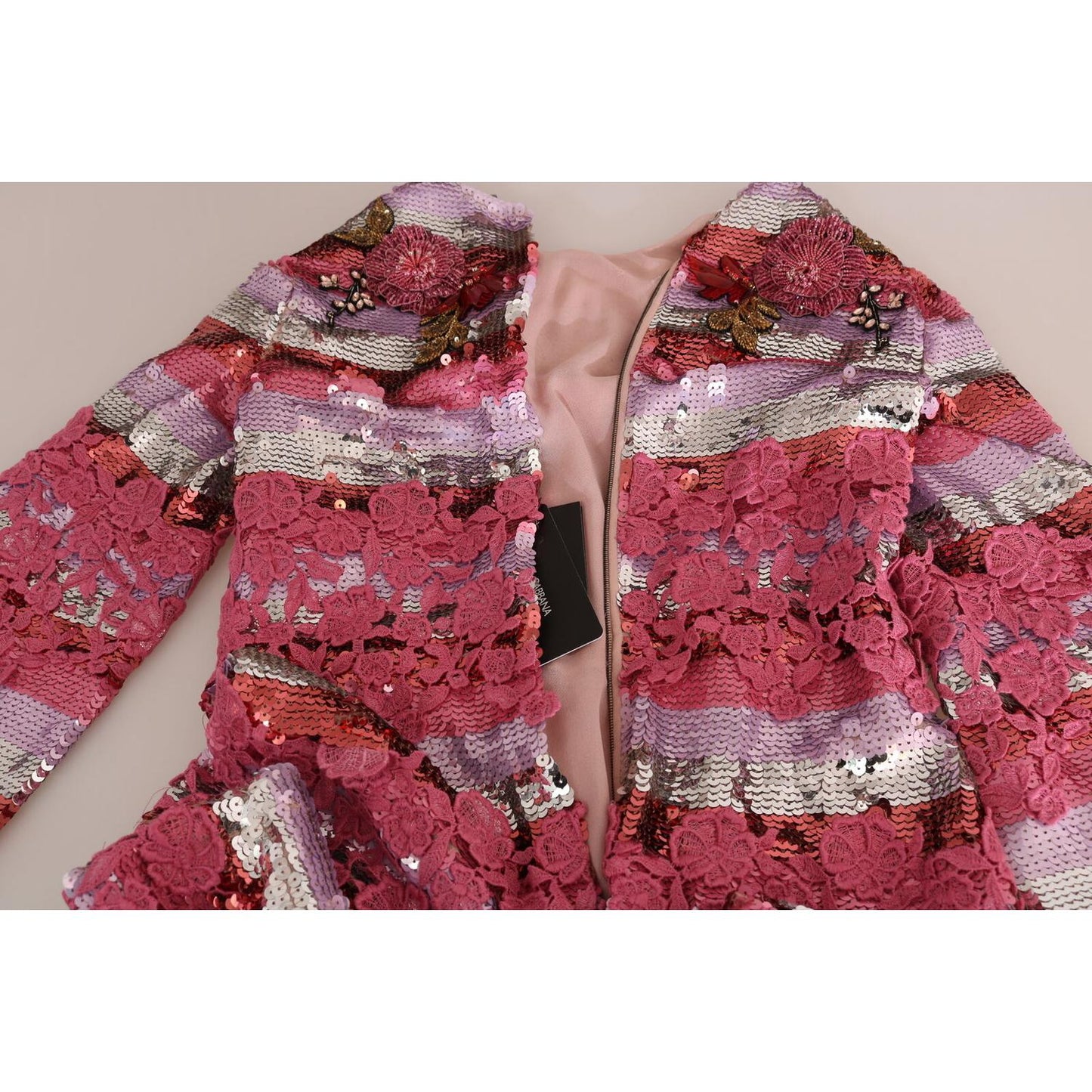 Dolce & Gabbana Opulent Pink Sequined Floor-Length Dress Dolce & Gabbana Maroon