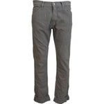 Acht Gray Cotton Straight Fit Folded Hem Casual Denim Jeans