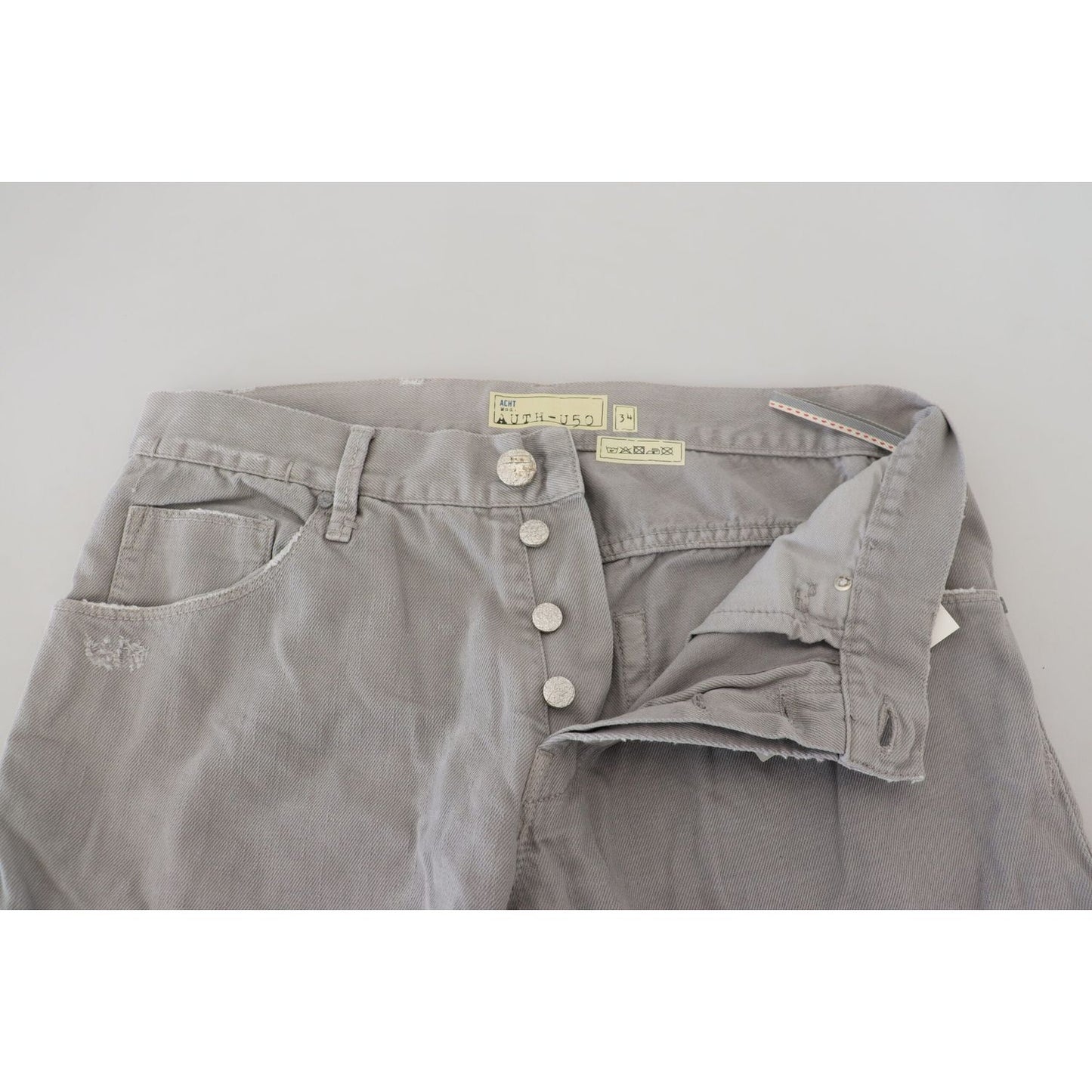Acht Sleek Regular Denim Gray Jeans Acht Dark Gray