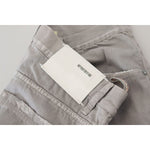 Acht Gray Cotton Straight Fit Folded Hem Casual Denim Jeans