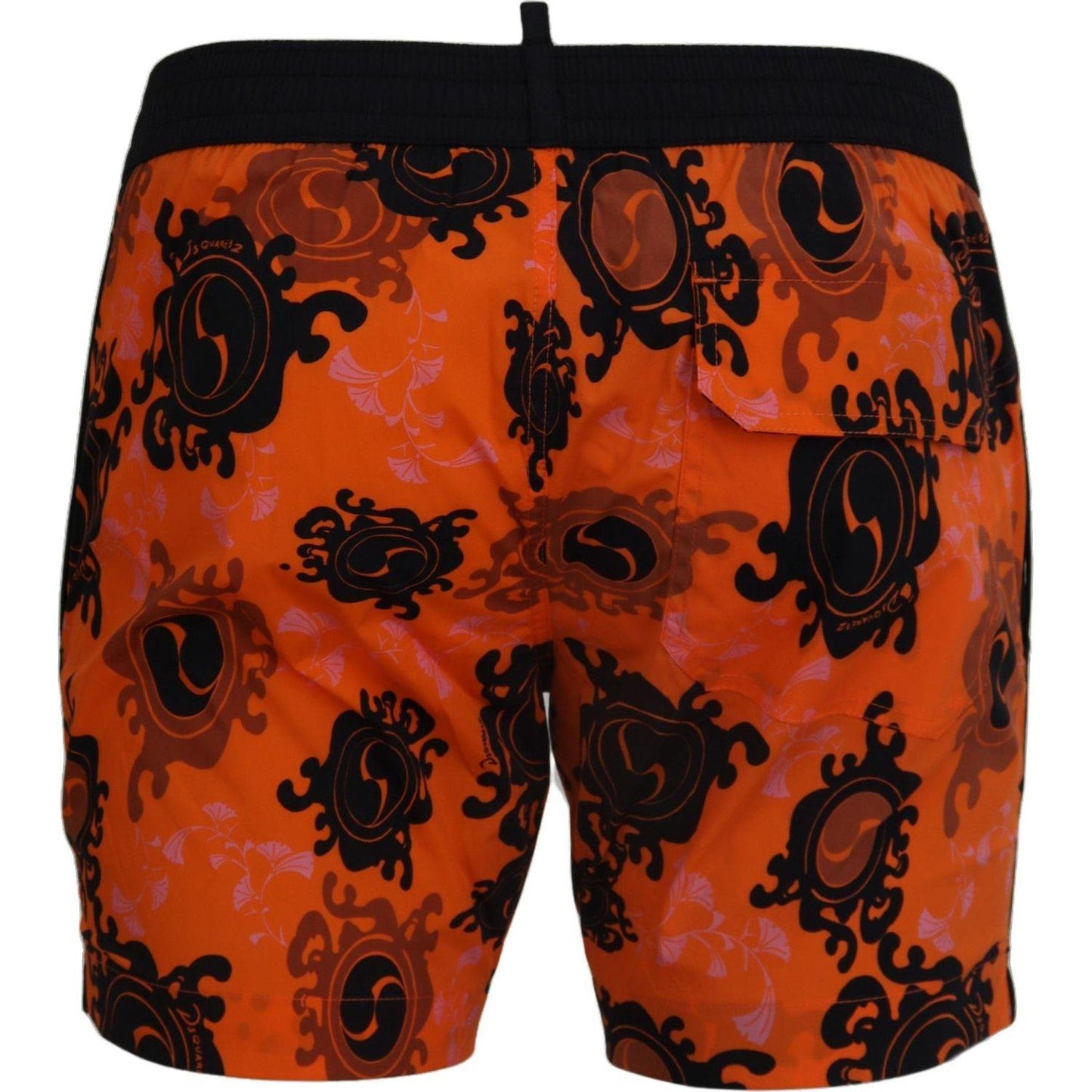 Dsquared² Chic Orange Swim Shorts Boxer for Men Dsquared² Black