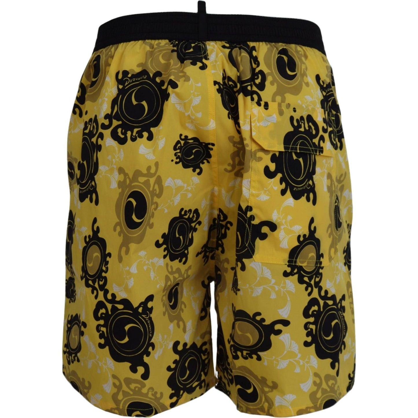 Dsquared² Yellow Block Print Swim Shorts Boxer Dsquared² Sienna