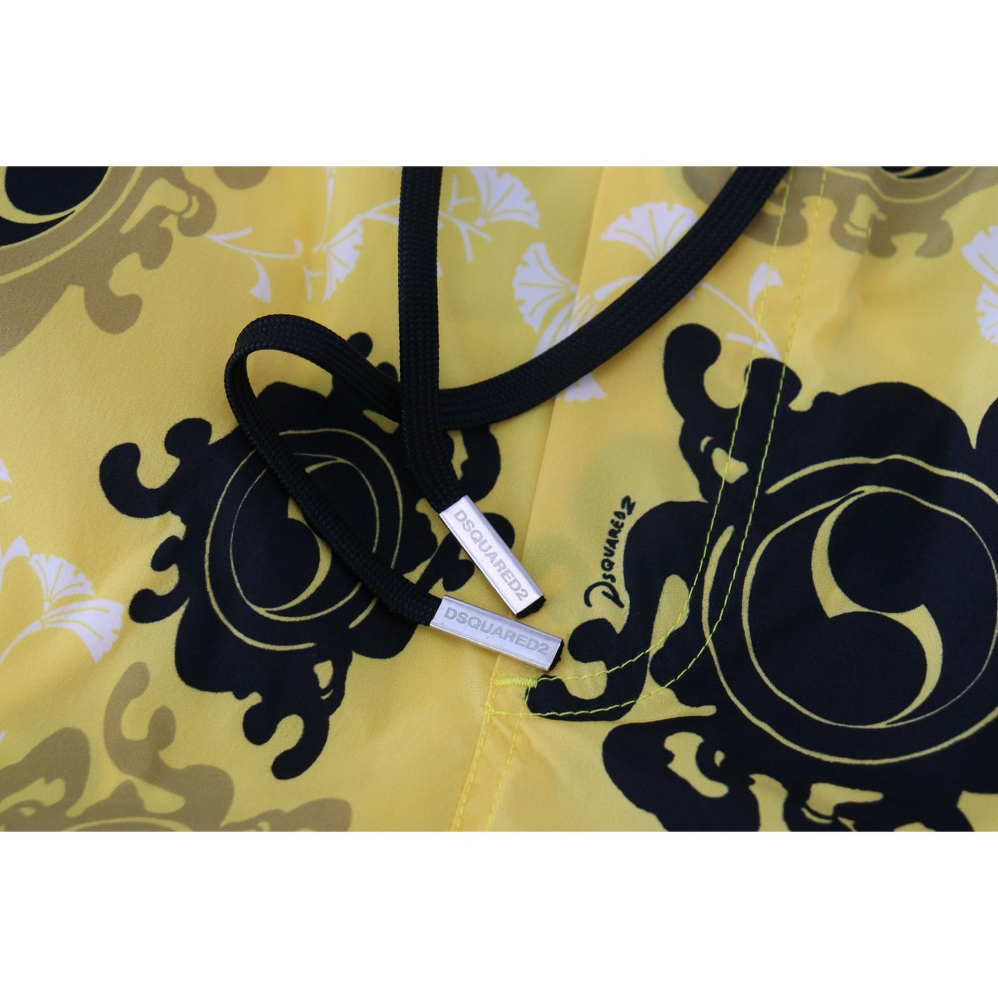 Dsquared² Yellow Block Print Swim Shorts Boxer Dsquared² Dark Khaki