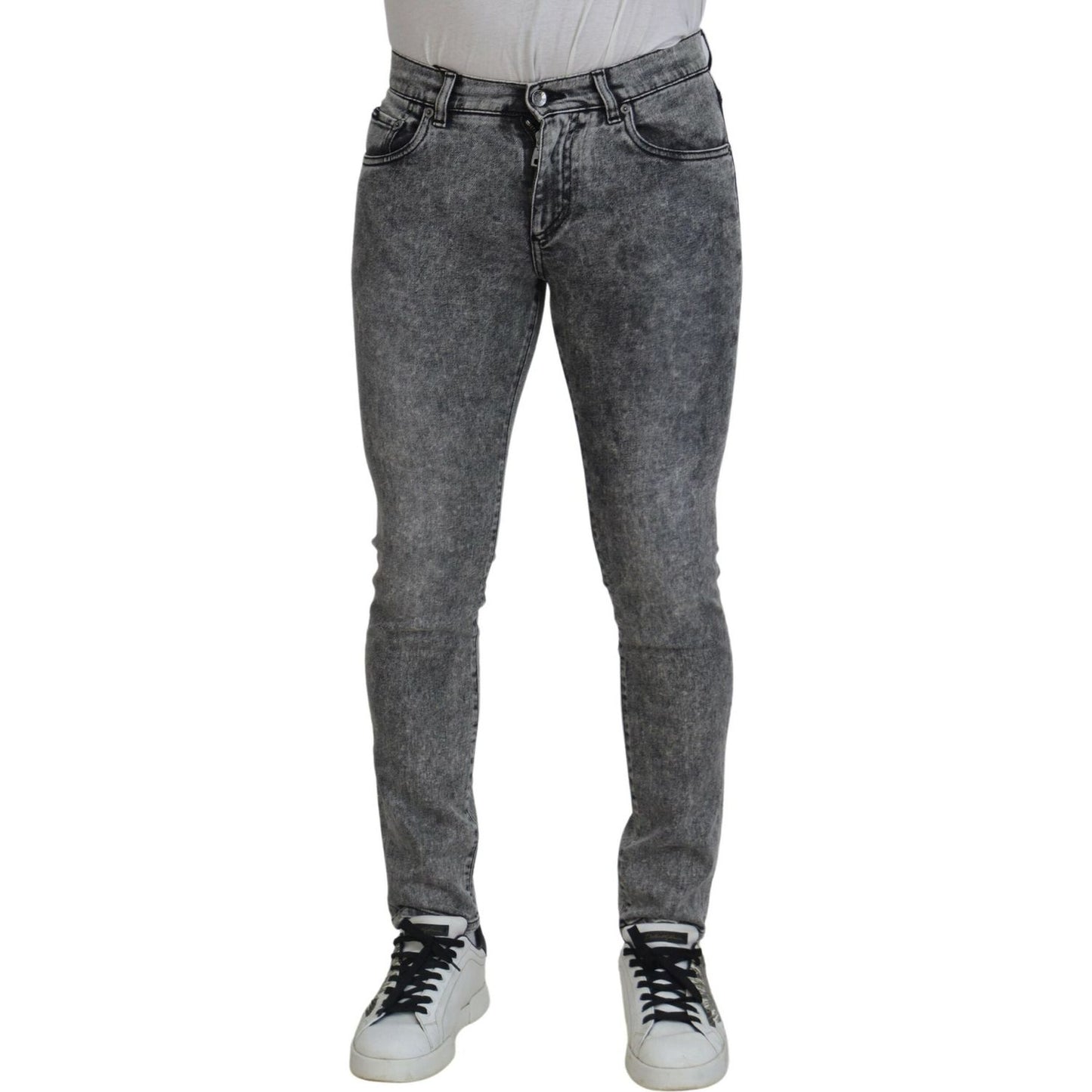 Dolce & Gabbana Elegant Grey Skinny Jeans Dolce & Gabbana Dark Slate Gray