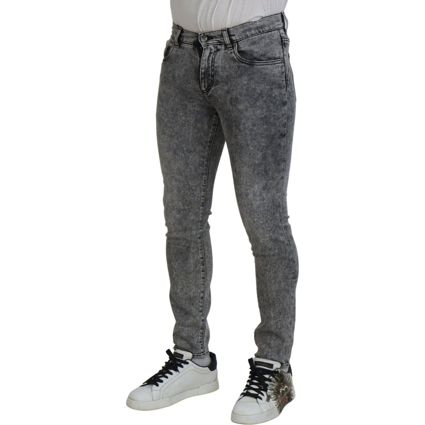 Dolce & Gabbana Elegant Grey Skinny Jeans Dolce & Gabbana Dark Slate Gray