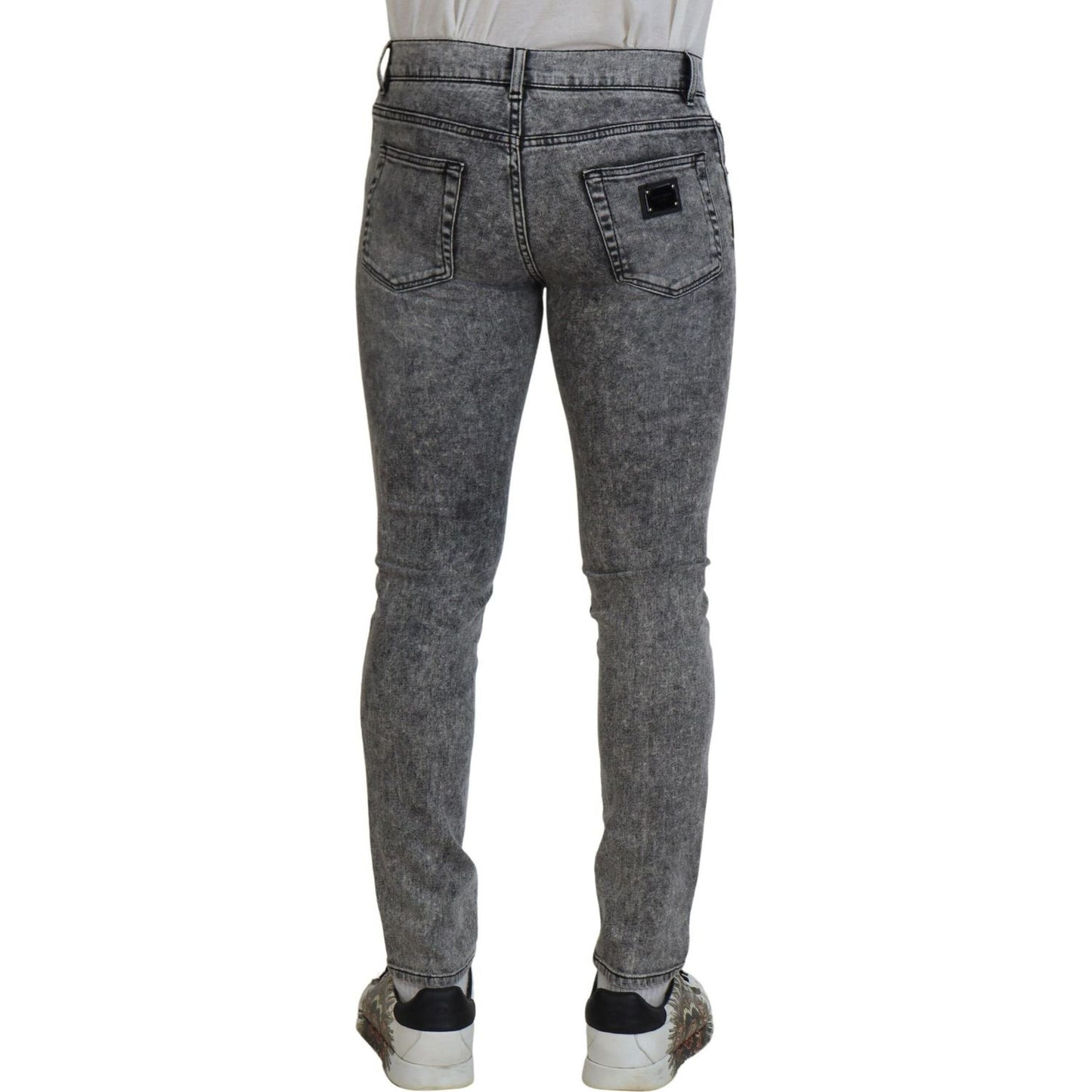 Dolce & Gabbana Elegant Grey Skinny Jeans Dolce & Gabbana Dark Slate Gray