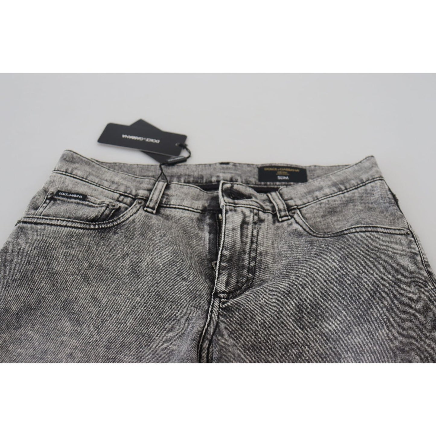 Dolce & Gabbana Elegant Grey Skinny Jeans Dolce & Gabbana Dark Gray