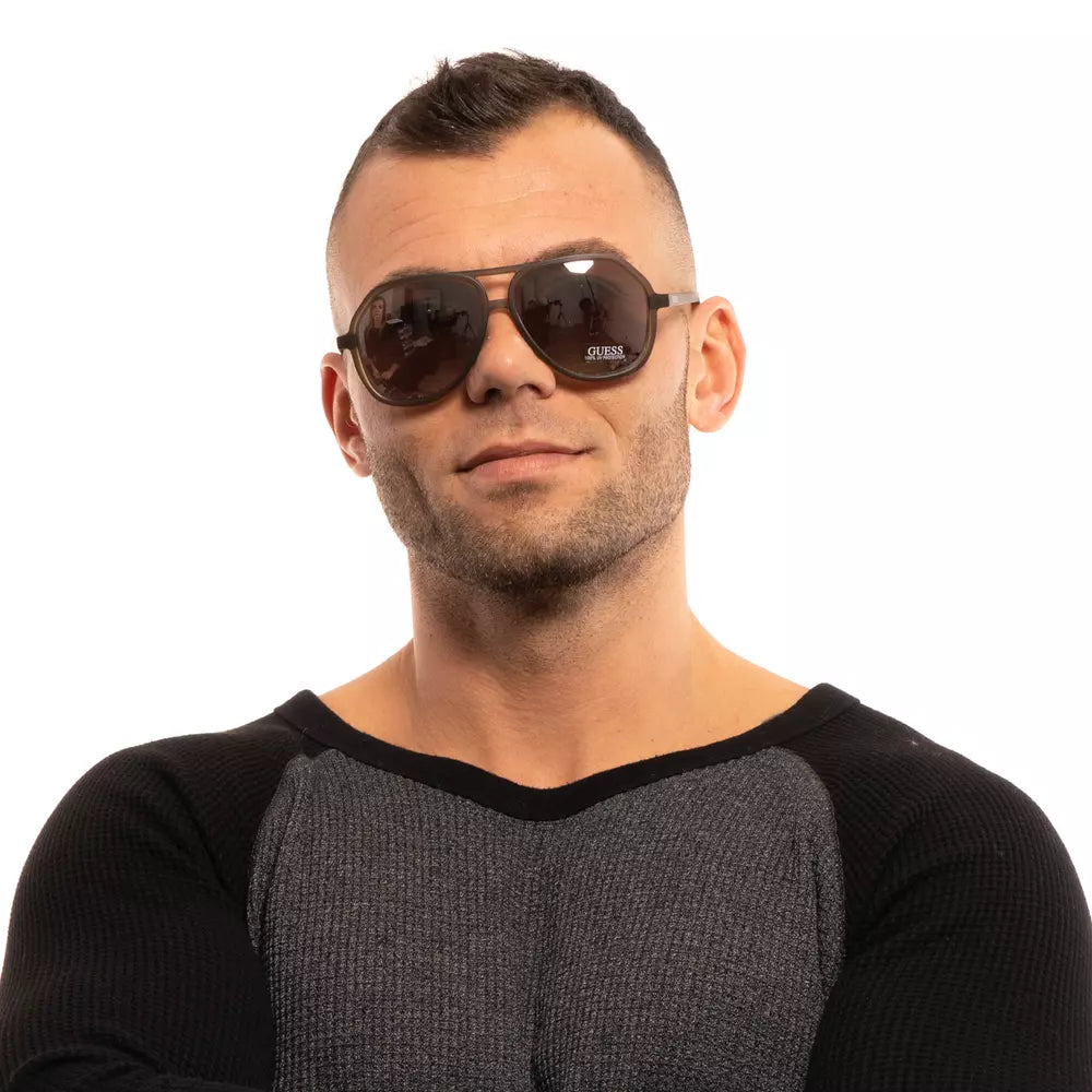 Guess Brown Men Sunglasses Guess Dark Salmon