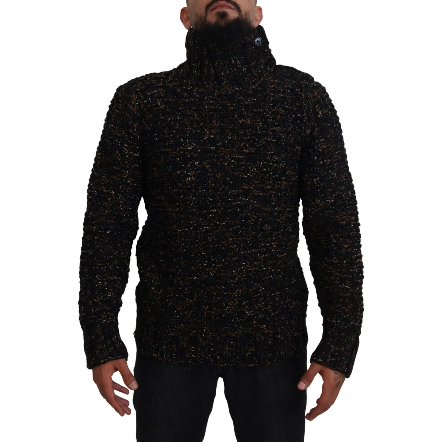 Dolce & Gabbana Elegant Turtleneck Sweater in Luxurious Wool Blend Dolce & Gabbana Black