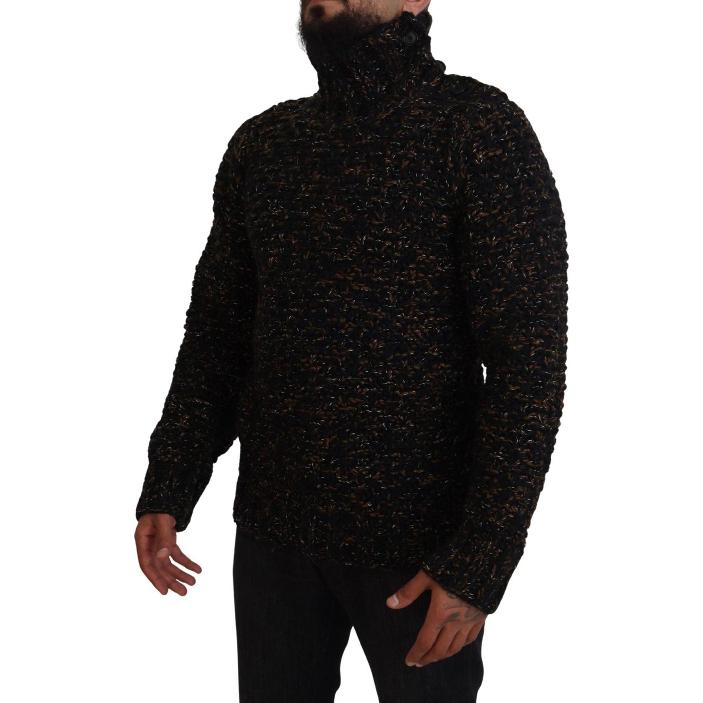 Dolce & Gabbana Elegant Turtleneck Sweater in Luxurious Wool Blend Dolce & Gabbana Black