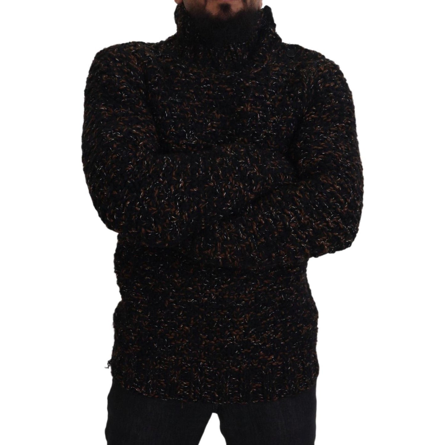 Dolce & Gabbana Elegant Turtleneck Sweater in Luxurious Wool Blend Dolce & Gabbana Black