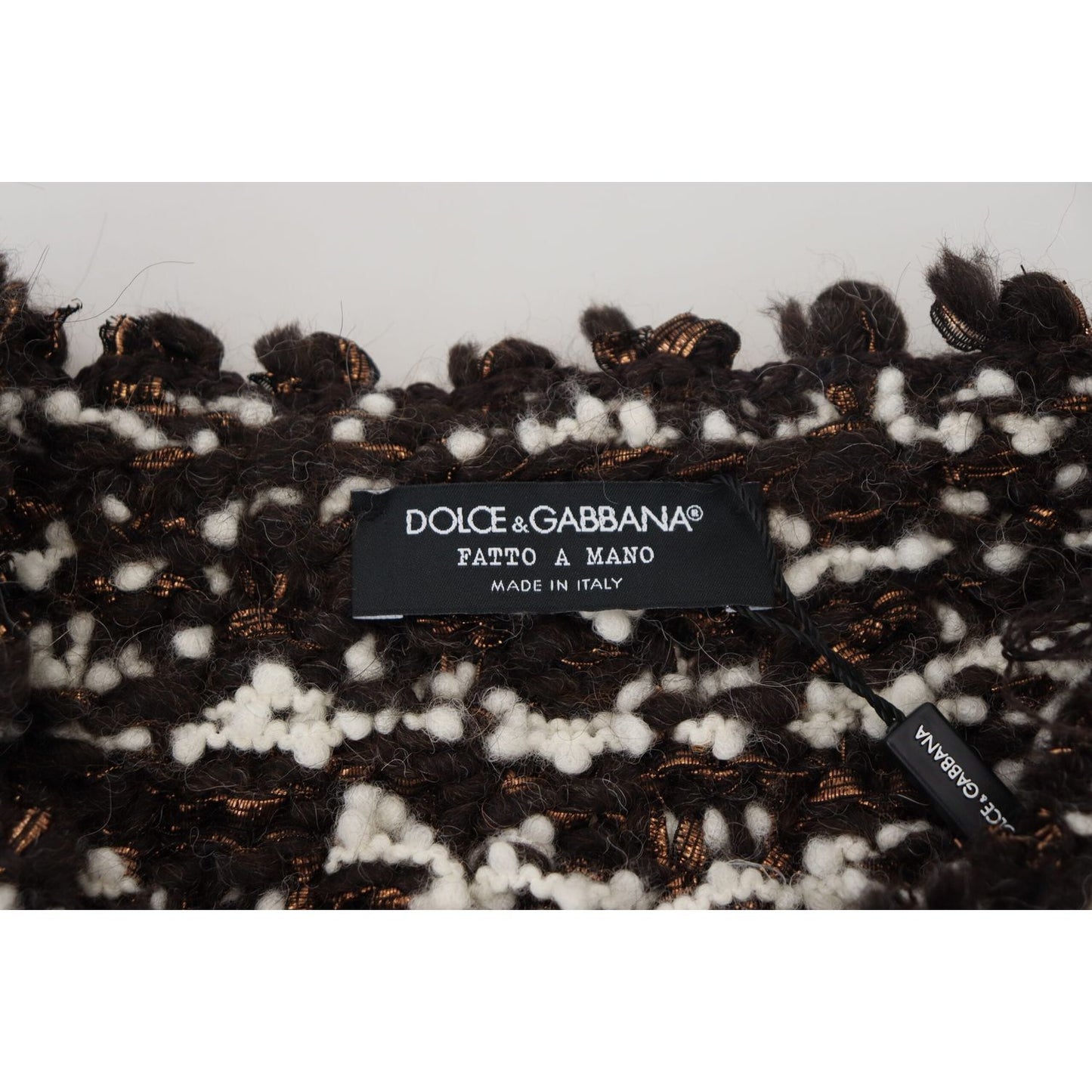 Dolce & Gabbana Elegant Bronze Knit Pullover Sweater Dolce & Gabbana Gray