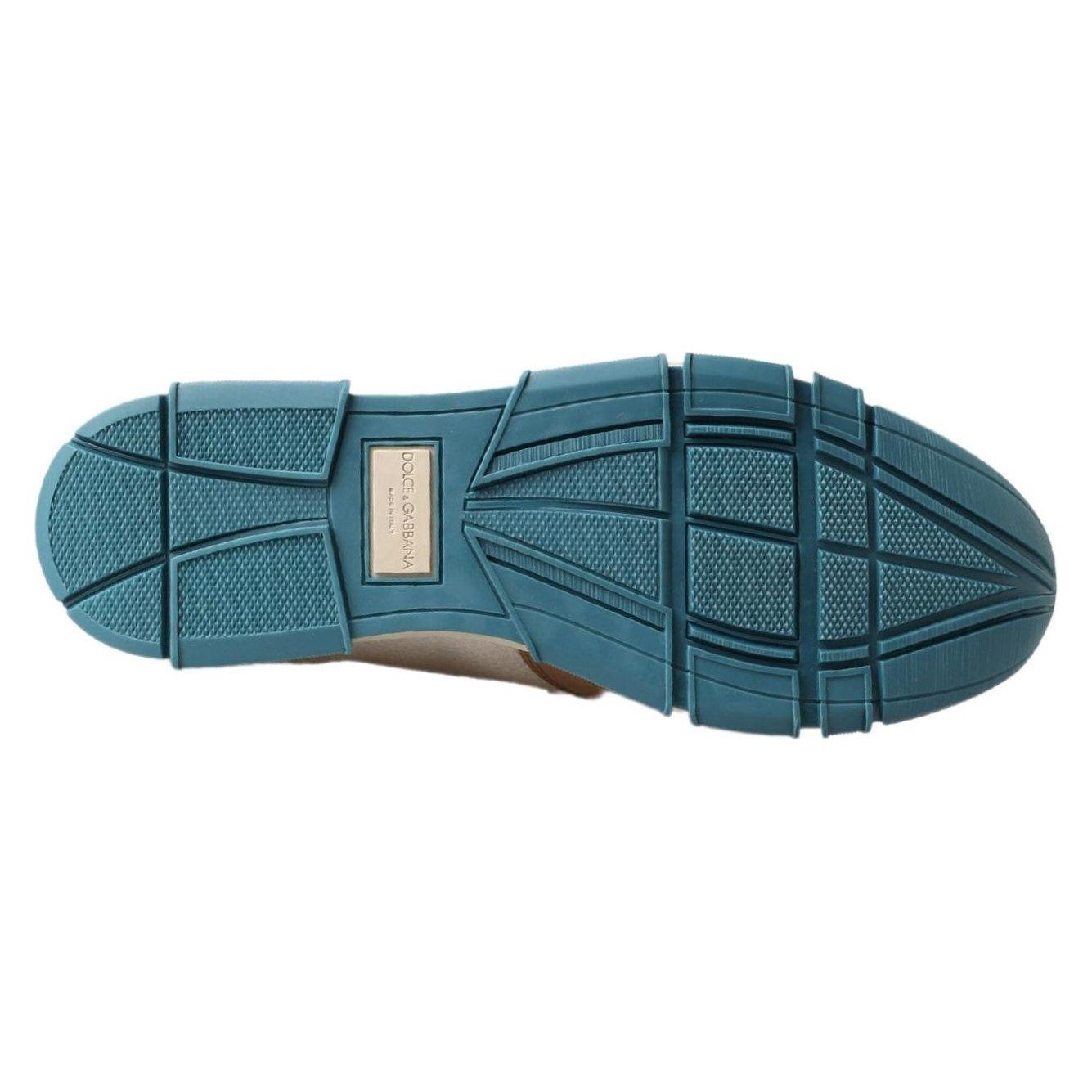 Dolce & Gabbana Elegant White Leather Slipper Loafers Dolce & Gabbana Dim Gray
