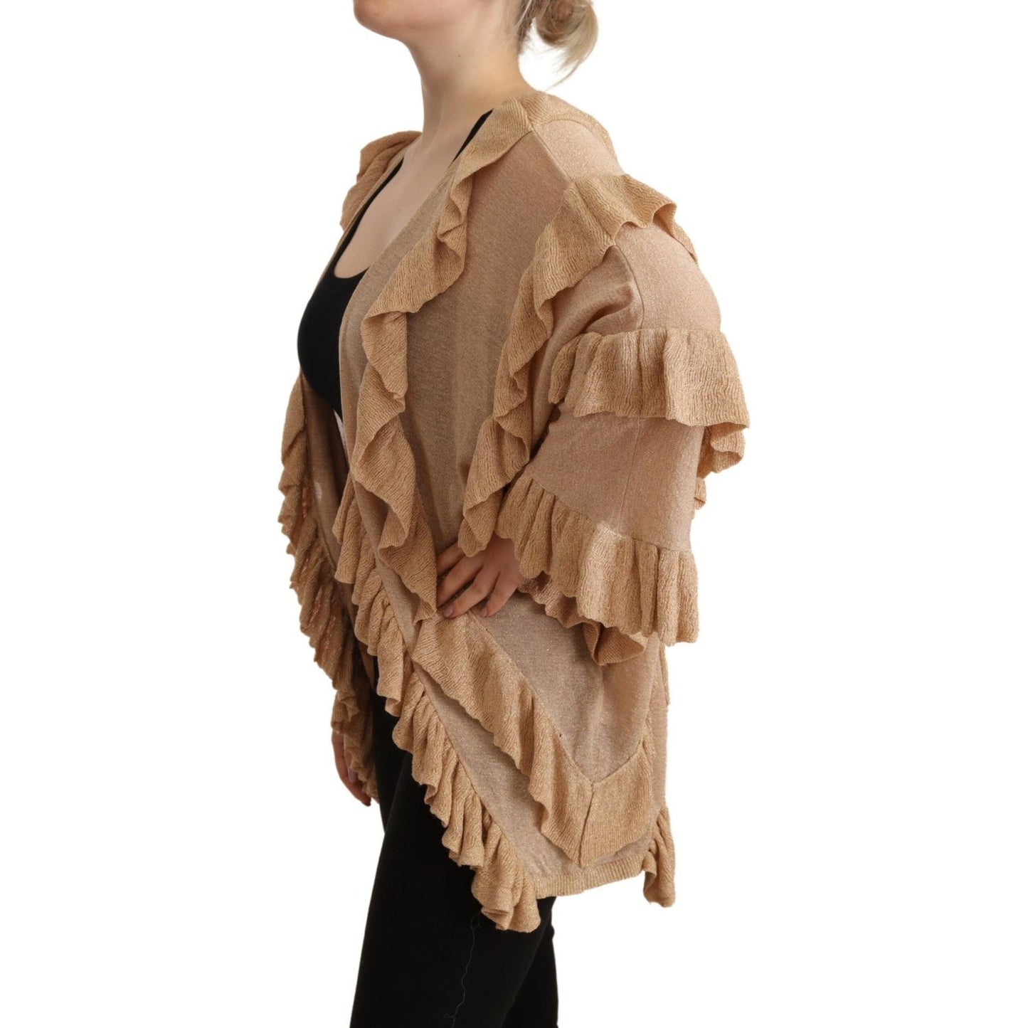 Aniye By Chic Beige Long Sleeve Open Front Cardigan Aniye By Sienna