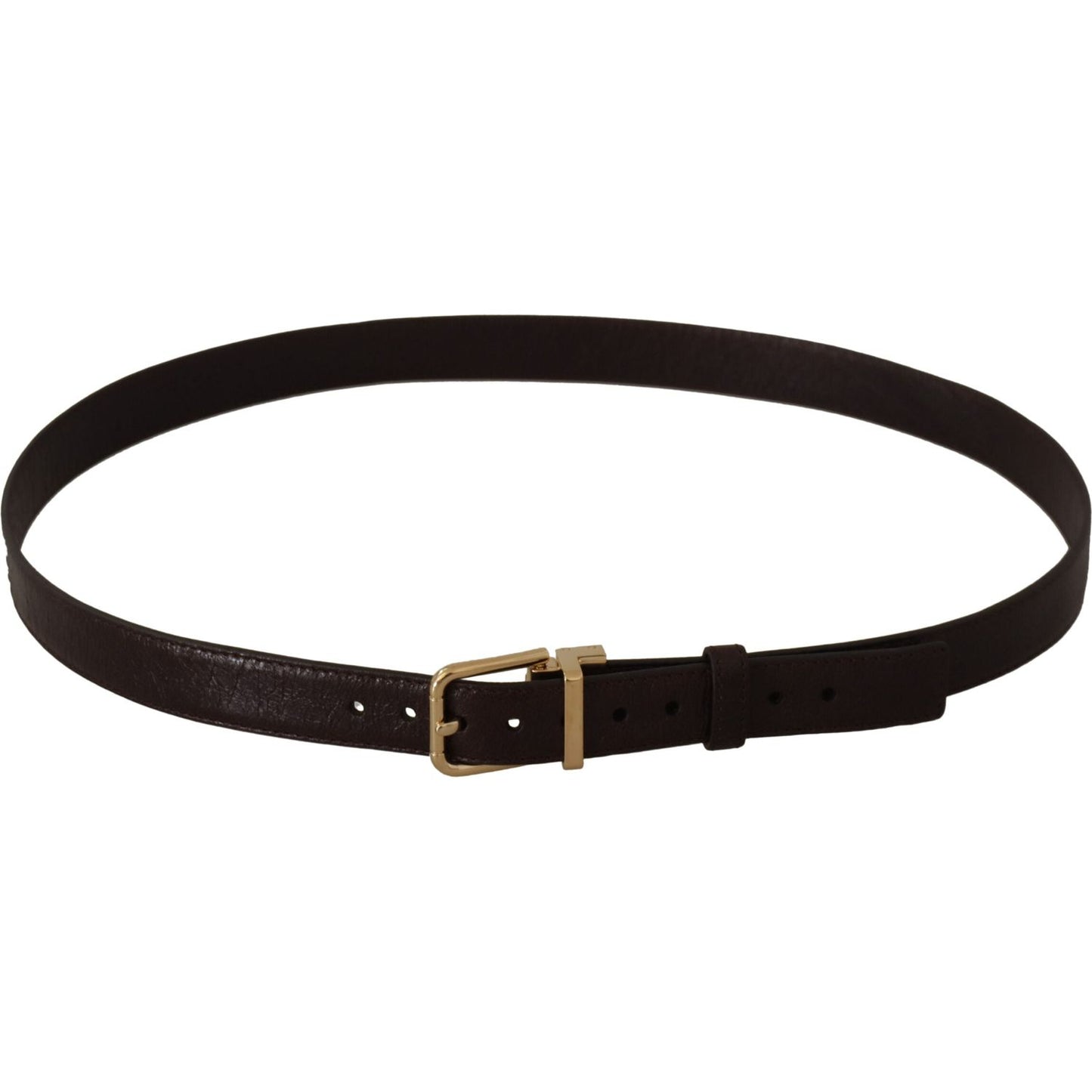 Dolce & Gabbana Elegant Leather Belt with Metal Buckle Dolce & Gabbana Black