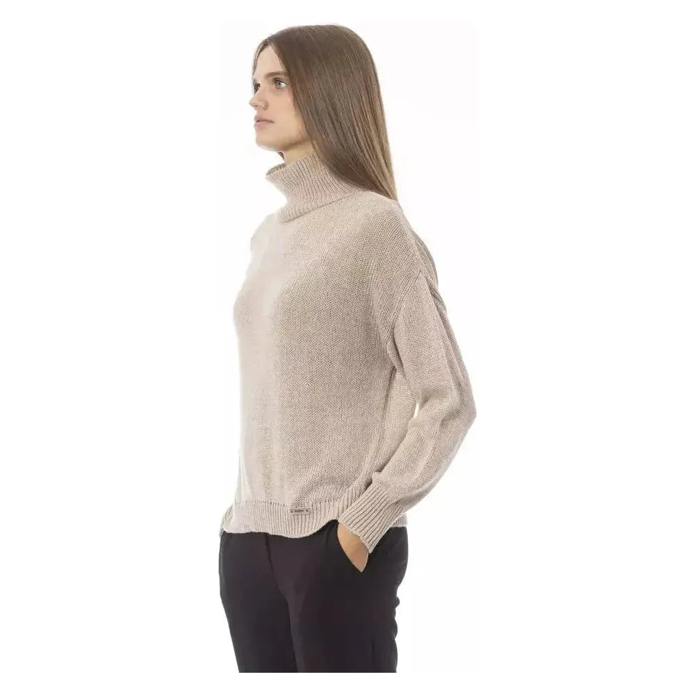 Baldinini Trend Beige Viscose Women Sweater Baldinini Trend Gray