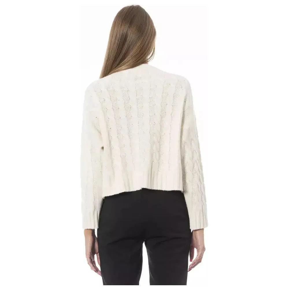 Baldinini Trend Beige Wool Women Sweater Baldinini Trend Antique White
