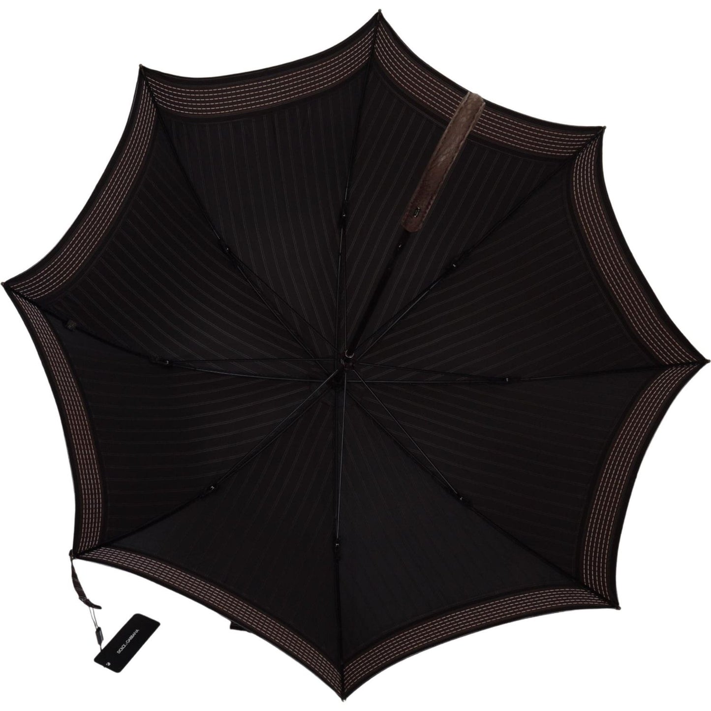 Dolce & Gabbana Elegant Striped Classic Umbrella Dolce & Gabbana Black