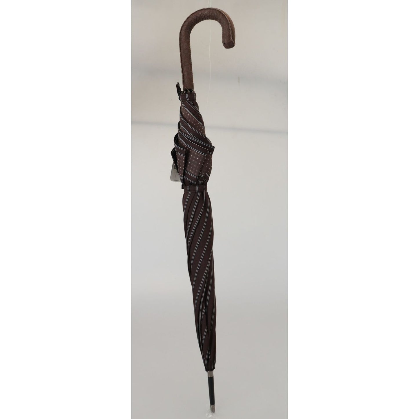 Dolce & Gabbana Elegant Striped Classic Umbrella Dolce & Gabbana Gray