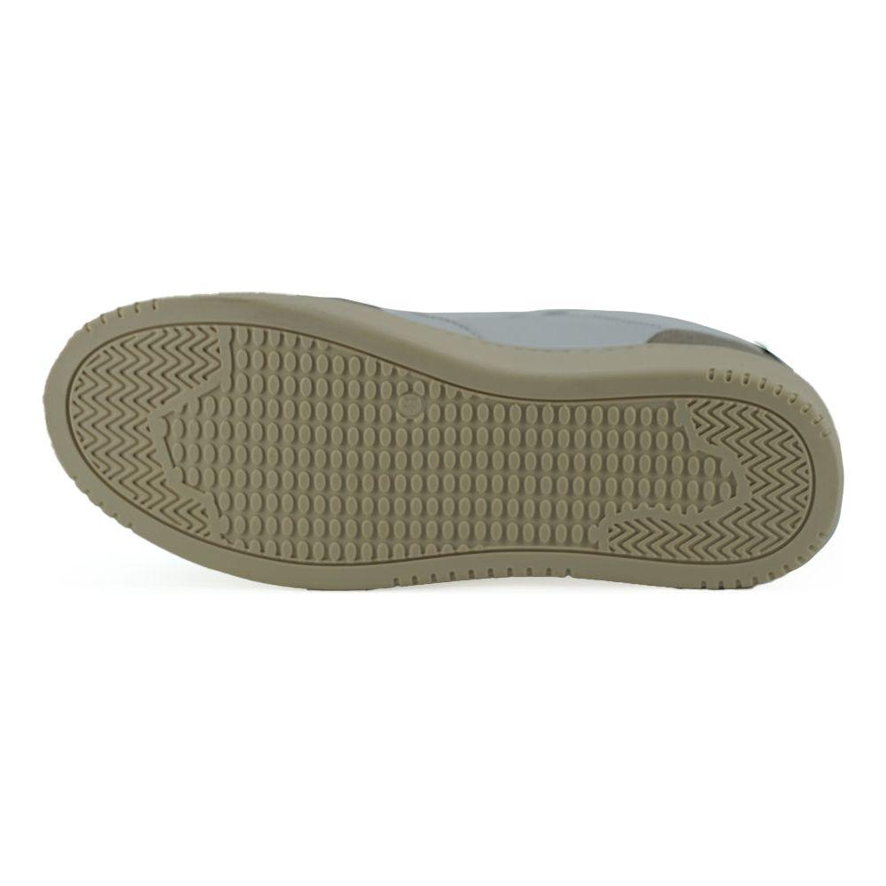 Saxone of Scotland Elegant White Leather Sneakers Saxone of Scotland Dim Gray