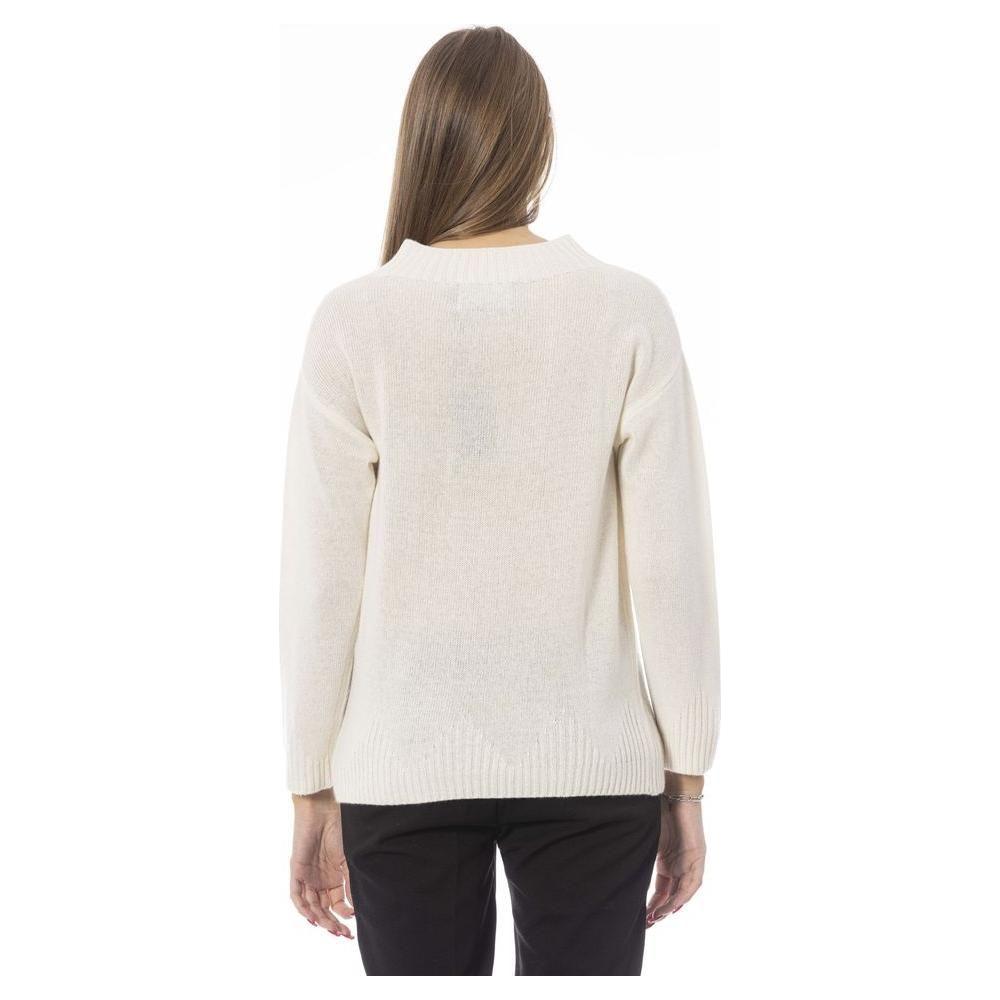 Baldinini Trend Beige Wool Women Sweater Baldinini Trend Light Gray