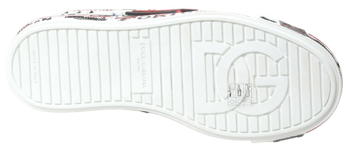Dolce & Gabbana Multicolor Hand-Painted Leather Sneakers Dolce & Gabbana White Smoke