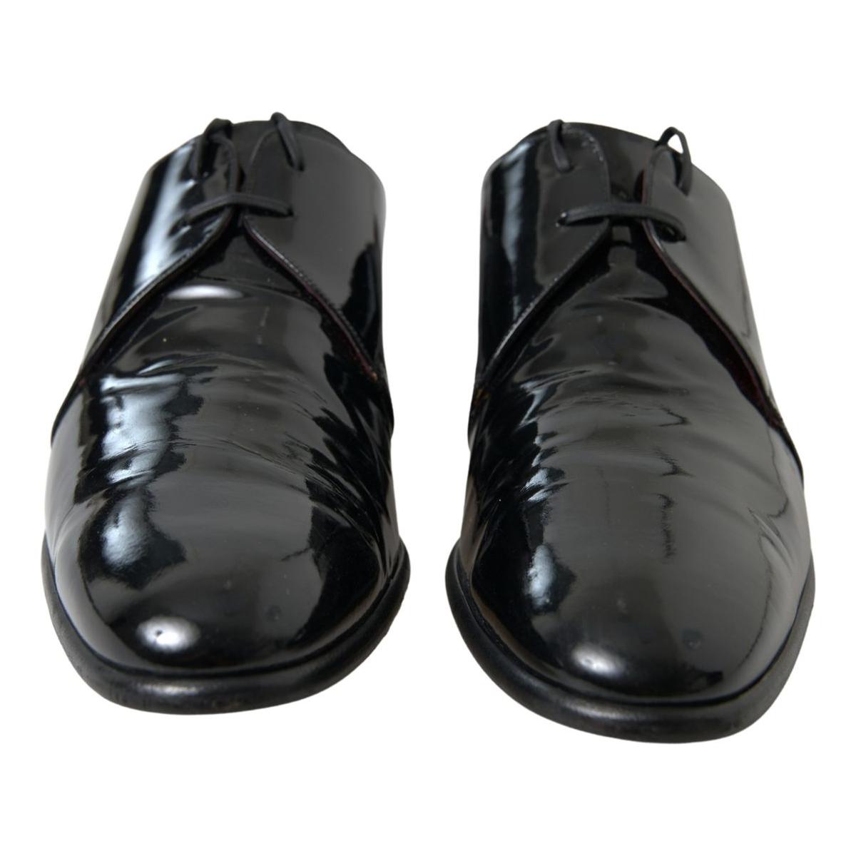 Dolce & Gabbana Black Patent Leather Formal Shoes MV5120-44