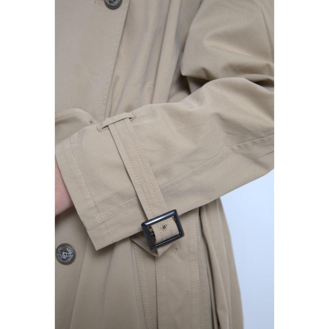 Dolce & Gabbana Elegant Double Breasted Trench Coat Dolce & Gabbana Rosy Brown