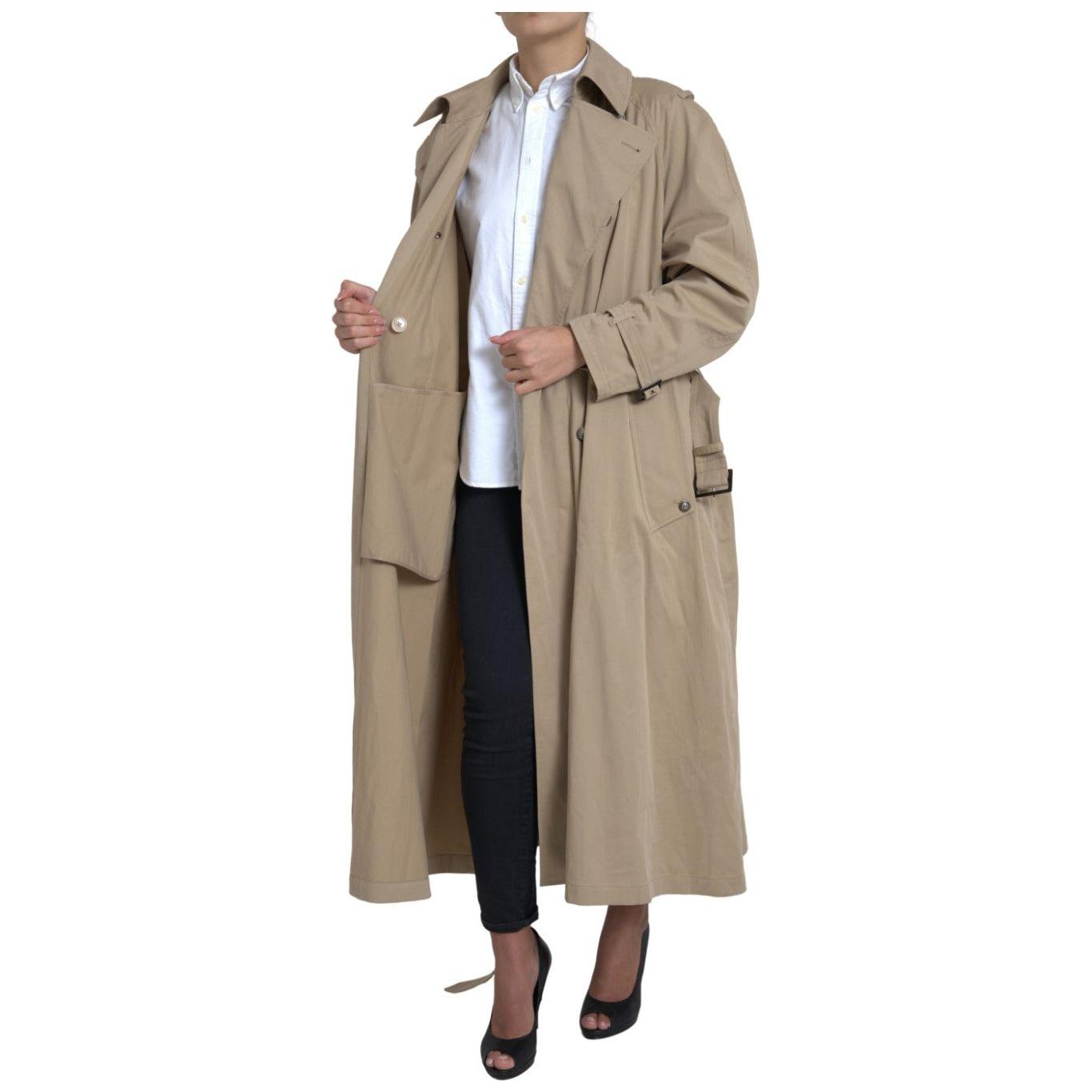 Dolce & Gabbana Elegant Double Breasted Trench Coat Dolce & Gabbana Rosy Brown