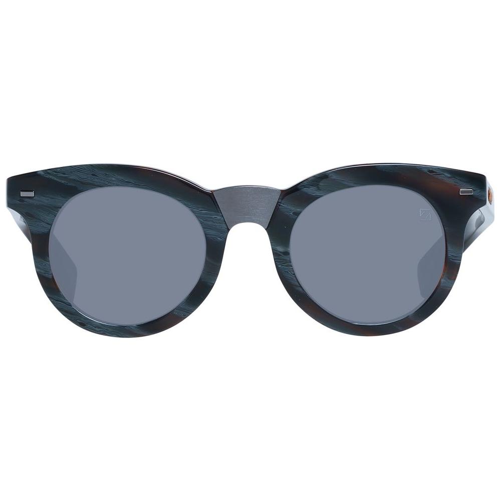 Ermenegildo Zegna Brown Men Sunglasses Ermenegildo Zegna Slate Gray