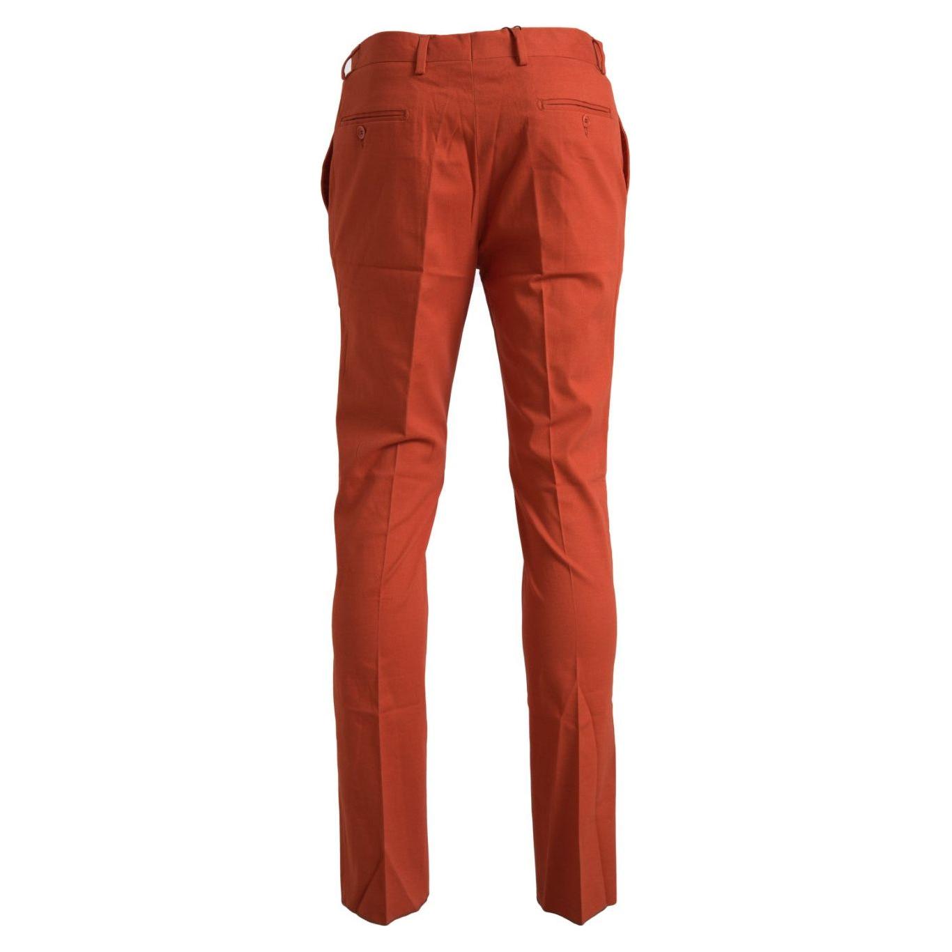 BENCIVENGA Elegant Orange Pure Cotton Pants BENCIVENGA Brown