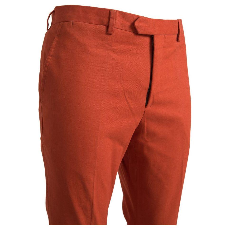 BENCIVENGA Elegant Orange Pure Cotton Pants BENCIVENGA Brown